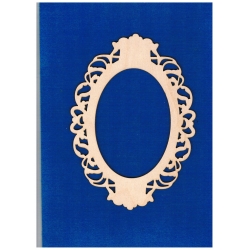 SKLEJKA #3mm  Owal, ornament , ramka 21x15cm ozdobna ażurowa
